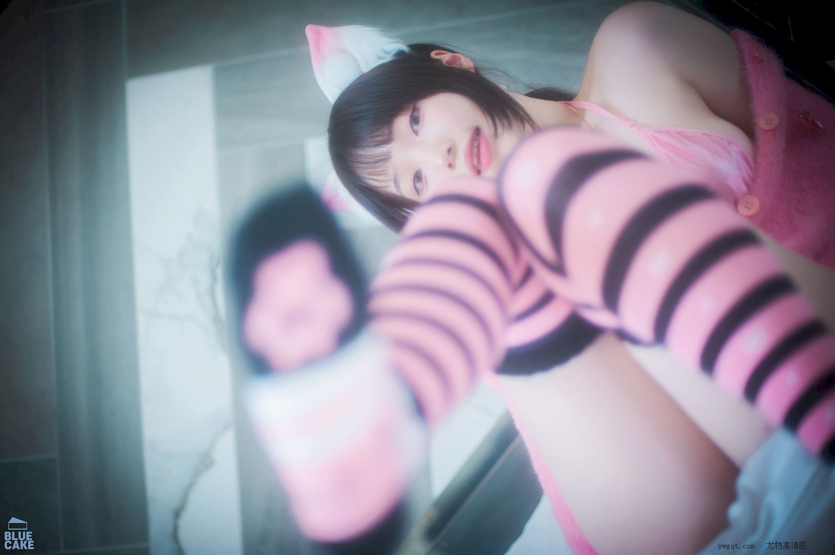 [BLUECAKE]  Bambi - Naughty Cats Pink & Mint/168P