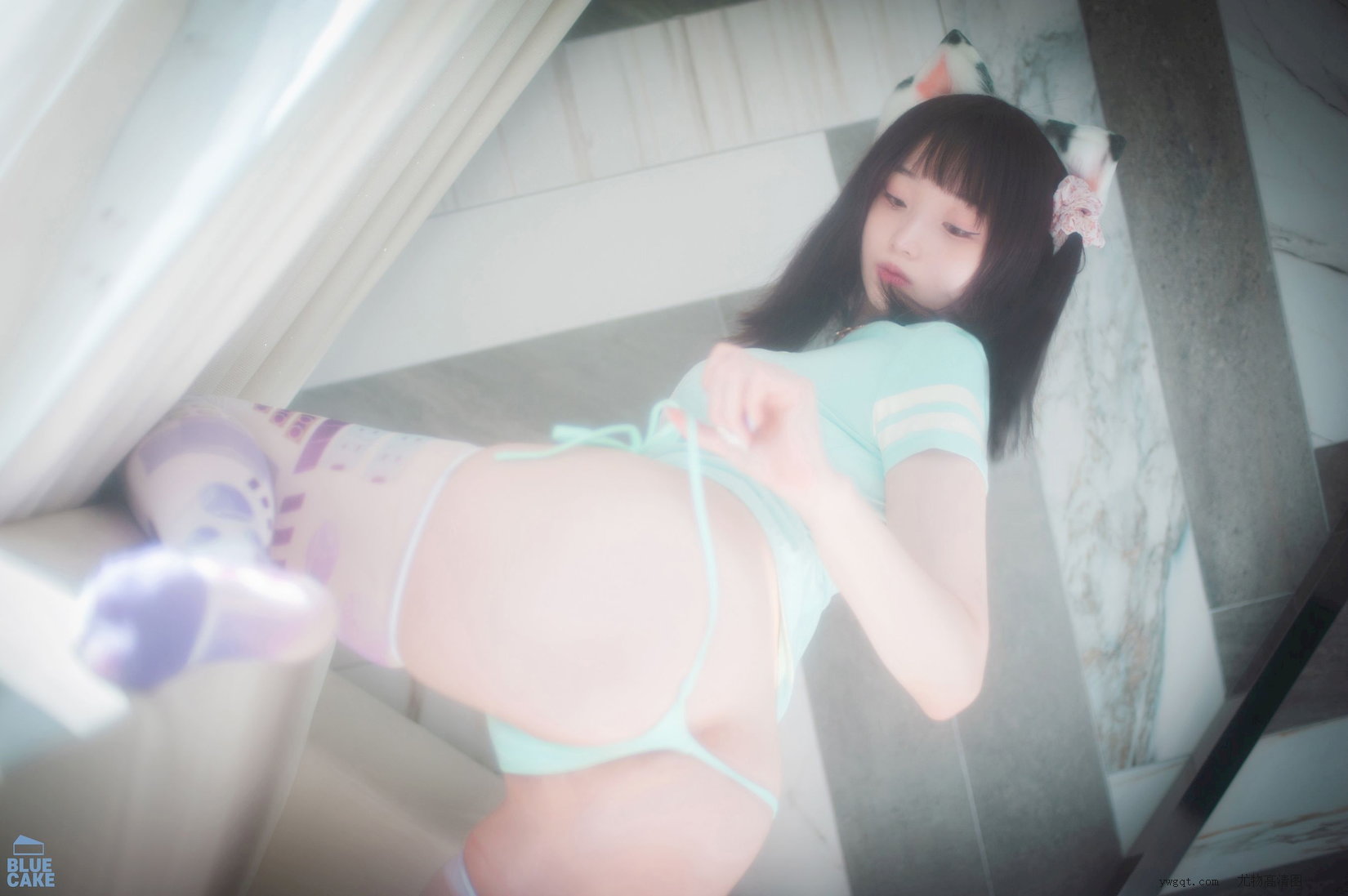 [BLUECAKE]  Bambi - Naughty Cats Pink & Mint/168P