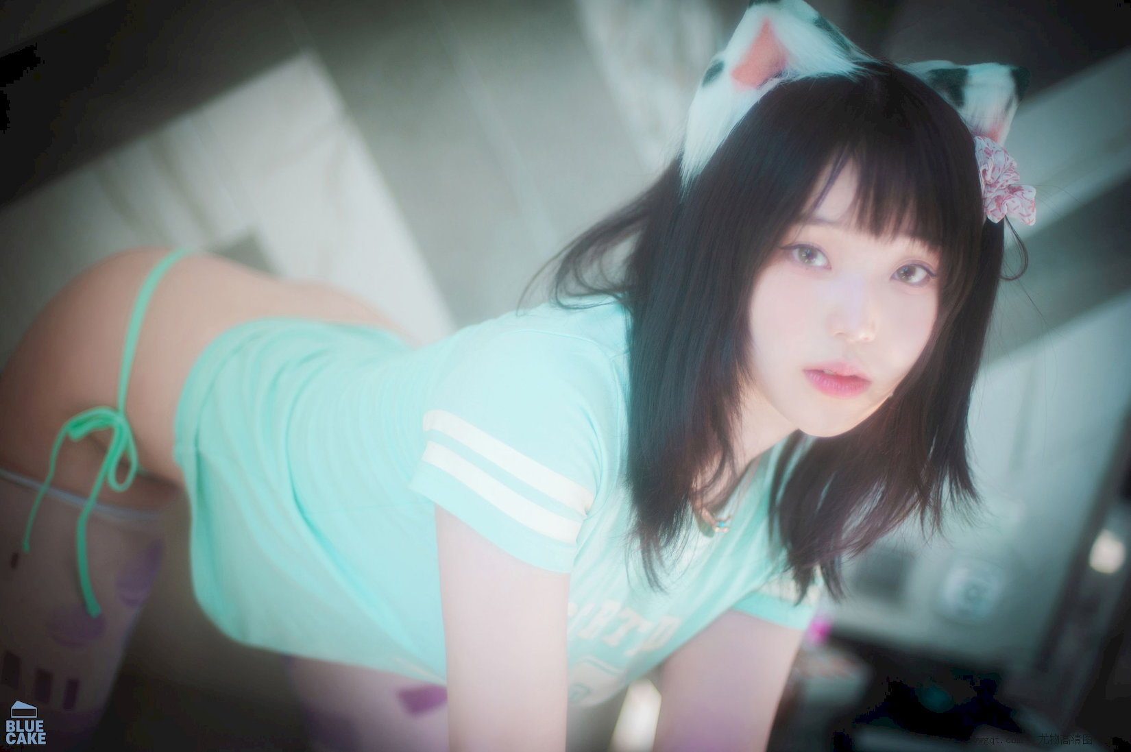 [BLUECAKE]  Bambi - Naughty Cats Pink & Mint/168P